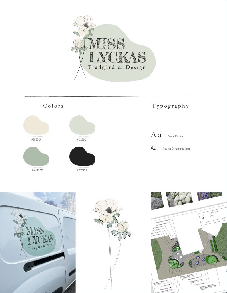 misslyckas trädgårdsdesign grafisk identitet